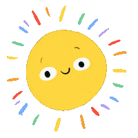 Rainbow Sun Sticker by Franziska Höllbacher