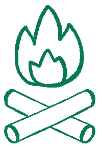 Fire Camping Sticker by Stefanie Shank