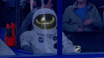 ice hockey astronaut costume GIF by NHL