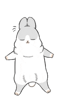 rabbit swimming Sticker