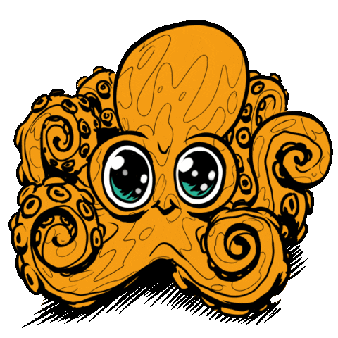 InitiativeElysion giphyupload cute octopus squid Sticker
