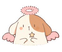 luckynortor dog puppy angel beagle Sticker
