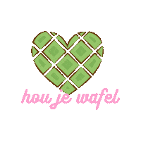 Houjewafel waffle pandan wafels houjewafels Sticker
