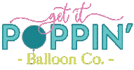 GetItPoppinBalloonCo balloon balloon pop pink balloon teal balloon Sticker