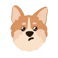 Dog Corgi Sticker by Ann of Facedit