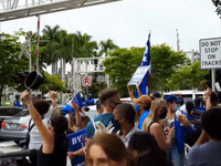 Pro-Biden Cubans Rally in Celebration at Miami's Freedom Tower