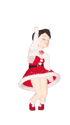 ritagifseadesivos noel danca feliz natal menina Sticker