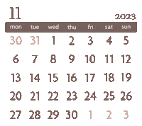 November Month Sticker