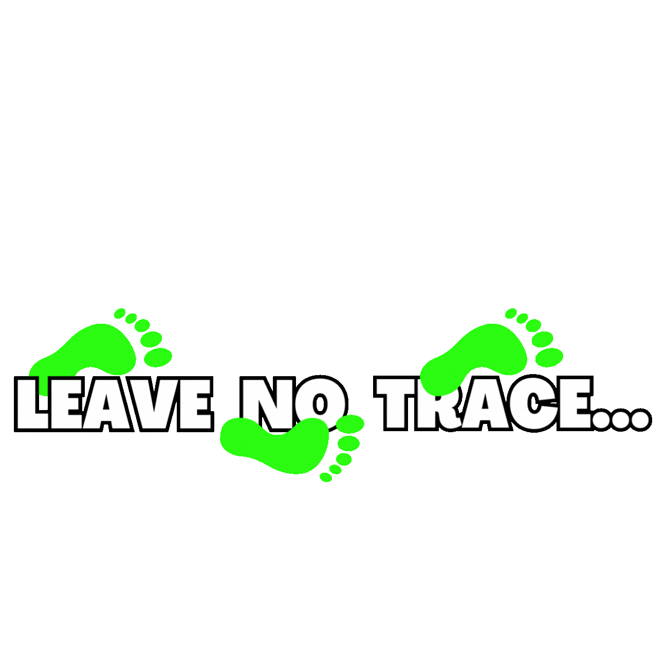 Leave No Trace Footprint Sticker by Nooch.Earth