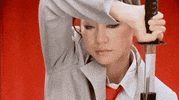 serious sword fighting GIF