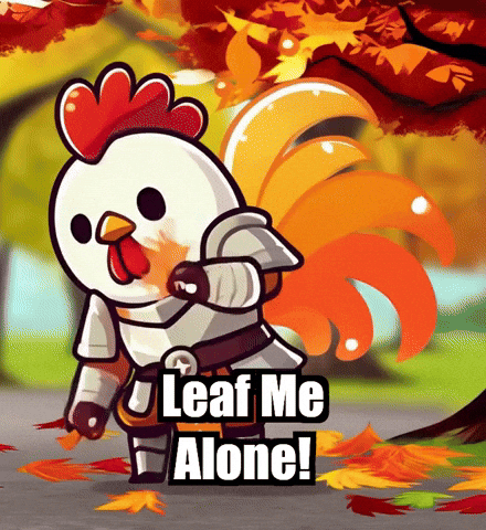 Autumn Leaf Me Alone GIF by Zorooster