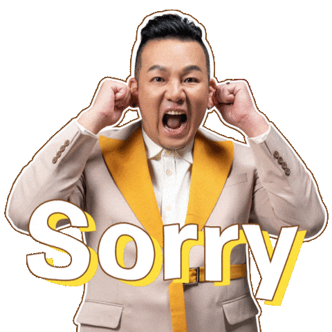 Sorry Artist Sticker by Wellous