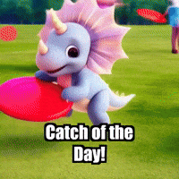 Frisbee Catch Of The Day GIF by Divineasaur