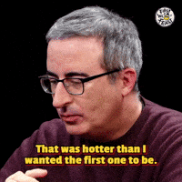 John Oliver Hot Ones GIF by First We Feast
