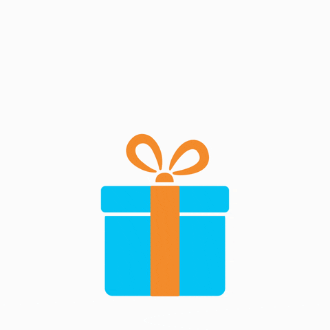 GiveGab hearts gift gift giving givegab GIF
