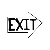 Arrow Exit Sticker