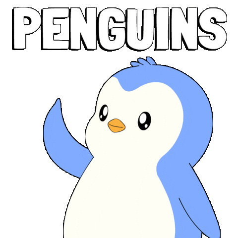 Penguin Huddle Sticker by Pudgy Penguins