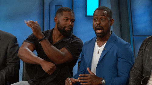 sterling k brown muscles GIF by Team Coco