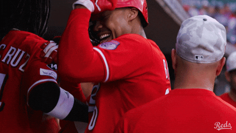 Happy Home Run GIF by Cincinnati Reds