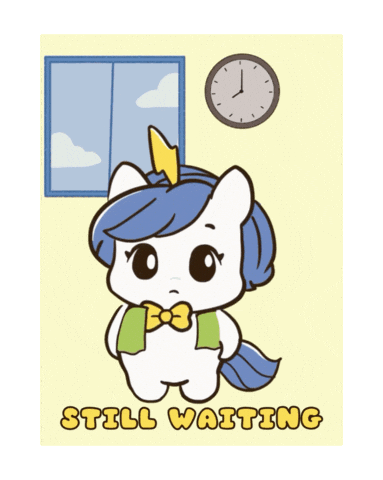Hurry Up Waiting Sticker by Brave Unicorn