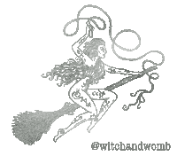 Witchcraft Broom Sticker by Witch and Womb