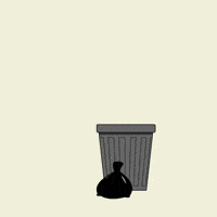 Trash Can GIF by Feathers