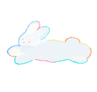 onnatnicha running run rabbit sprinkleoncake Sticker