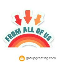 GroupGreetingcards rainbow arrow groupgreeting group greeting Sticker