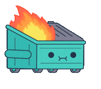 Fire Barfing Sticker by 100% Soft