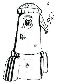 Cartoon Smoking Sticker