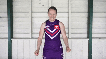 Fist Pump Kara GIF by Fremantle Dockers
