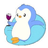 Wine Relaxing Sticker by Pudgy Penguins
