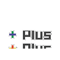 PLUSPLUSPLUS plus pliusai plusplusplus gastrobaras Sticker