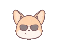 Welsh Corgi Sunglasses Sticker