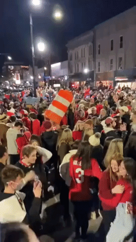 Fans Block Streets in Athens as Georgia Bulldogs Claim College Football Victory