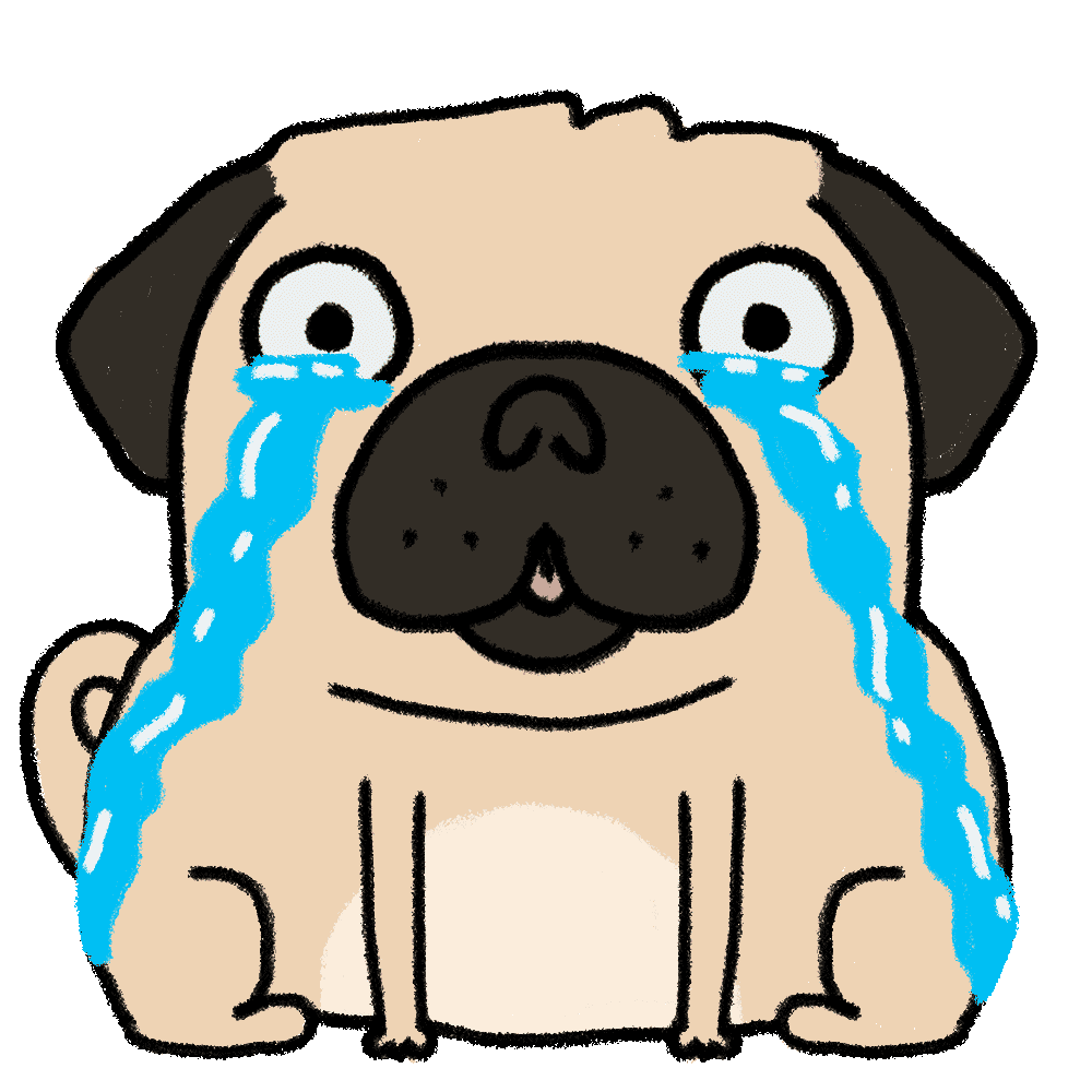 Sad Dog Sticker
