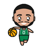 Boston Celtics Basketball Sticker by Halfsquare Designs