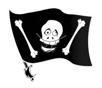 Flag Skull Sticker by Pirates of Tokyo Bay