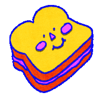 Pb And J Eating Sticker by Katharine Kow