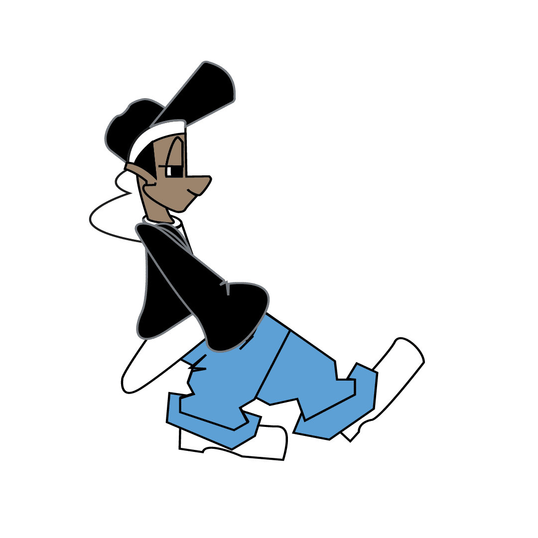Hip Hop Walking Sticker by Christopher Pindling