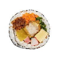 kobongmin food kfood gimbap 김밥 Sticker