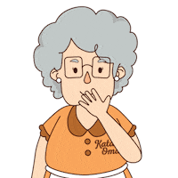 KataOma bye oma kissbye telurgabus Sticker