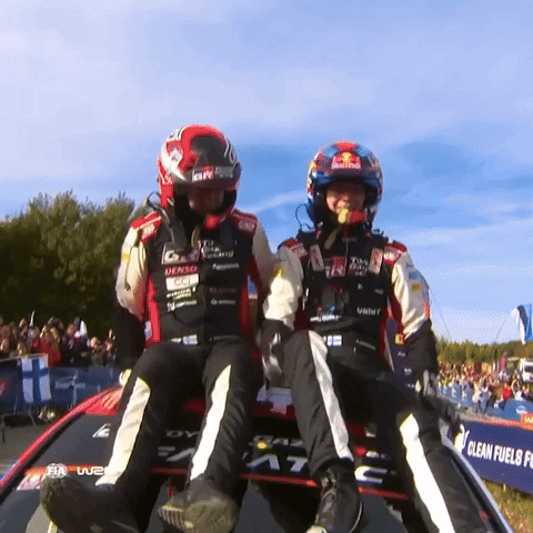 Happy Two Times GIF by FIA World Rally Championship