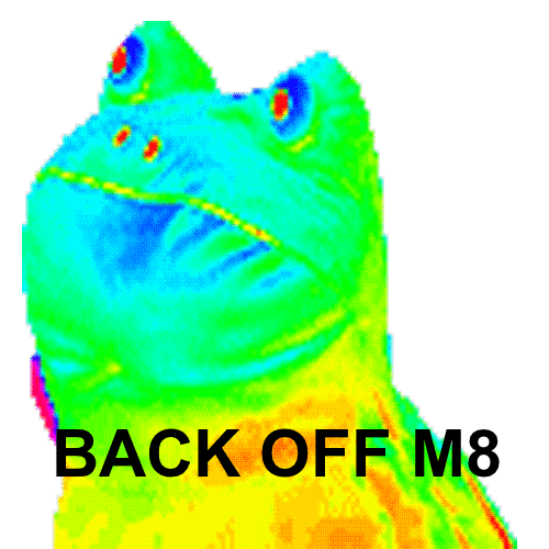 get out frog STICKER