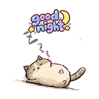 Sleepy Good Night Sticker by tururi