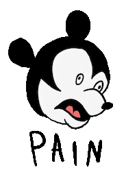 Awkward Mickey Mouse Sticker by Heather Buchanan