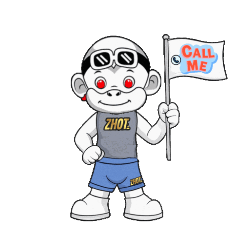 Happy Call Me Sticker by Zhot