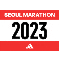 adidaskorea adidas marathon 오운완 bib Sticker