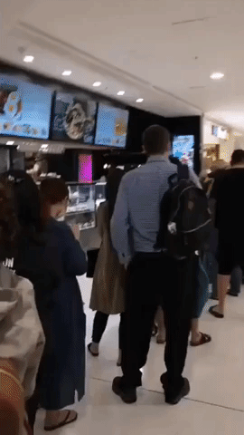 Police and Security Guards Monitor Sydney Supermarkets During Panic-Buying Rush