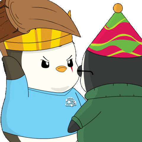 Fight Fighting GIF by Pudgy Penguins